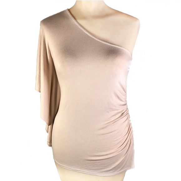 Express Tops - EXPRESS Open Shoulder Top! Dark Cream/Subtle Gold.